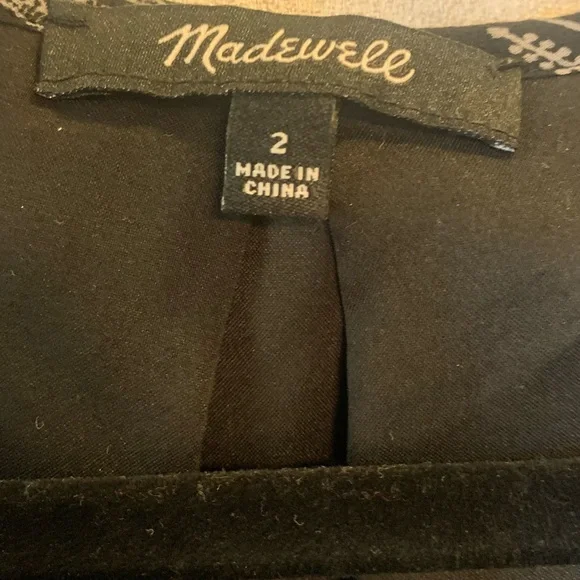 Madewell Lace Up Burnished Floral 3/4 Sleeve Sheer Mini Dress Women’s Size 2 - Picture 9 of 12